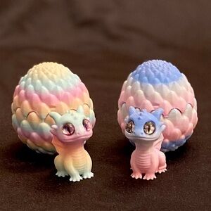 Pastel Dragon Egg and Baby Dragon Toy Set Is Sweet and Special - Choose One